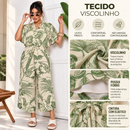 Macacão Feminino Pantacourt em Viscolinho Estampado