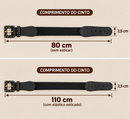 Kit 2 Cintos Femininos Elástico Ajustável Fino Elegante