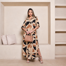 Vestido Longo Feminino Chemise Estampado com Botões e Bolsos Laterais do M ao GG