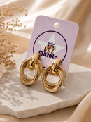 Brinco Dourado Trio de Argolas
