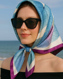 Lenço de Cetim Estampado 90x90 – Colorido e Versátil