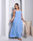 Vestido Longo Plus Azul