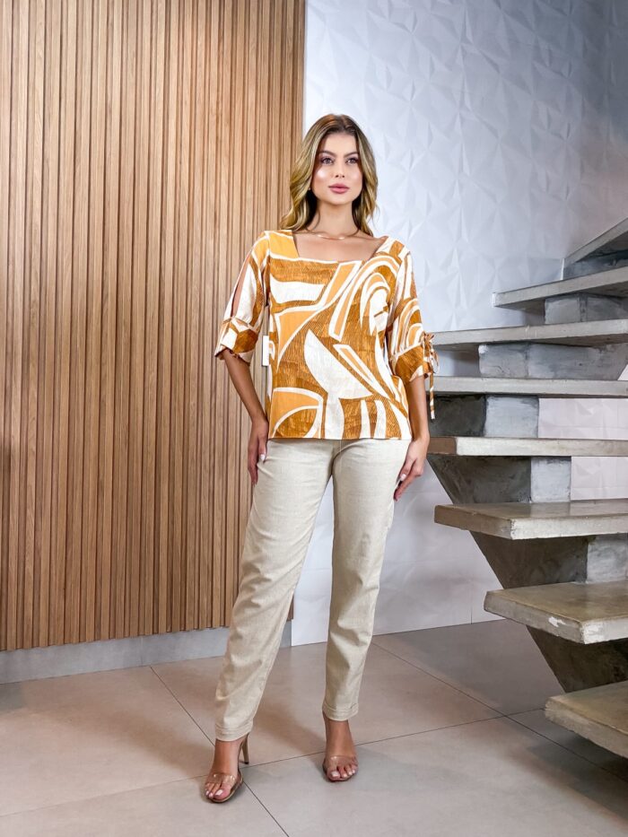 blusa estampada