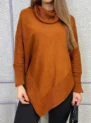 vestido de tricô estampado marrom