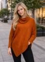 vestido de tricô estampado marrom