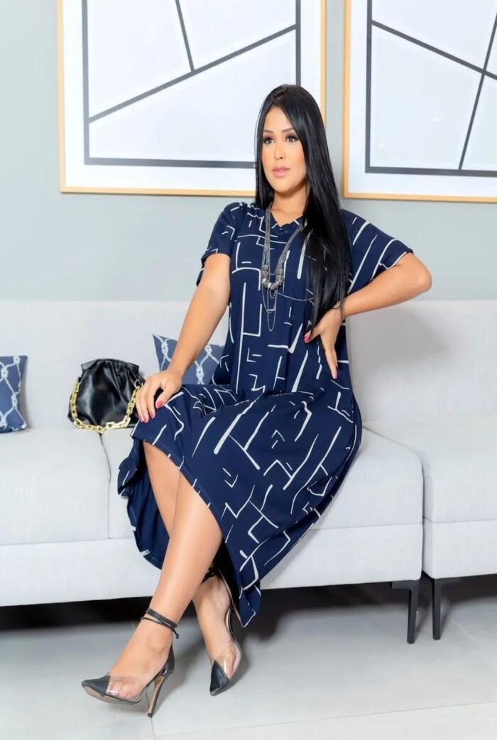 vestido mullet de malha