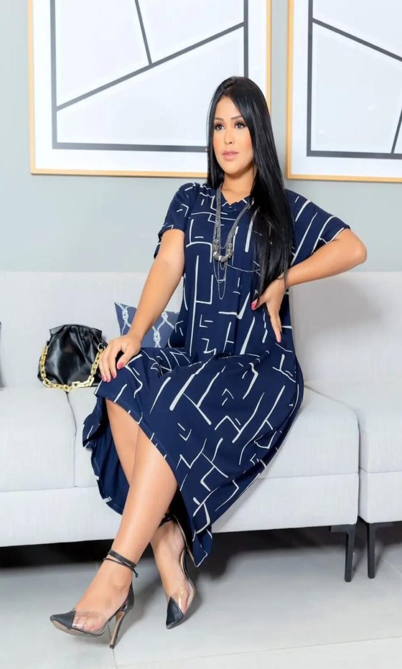 vestido mullet de malha