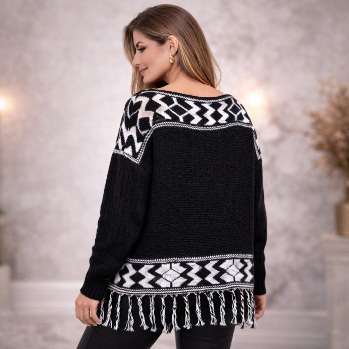 blusa poncho de tricô blusa poncho de tricô