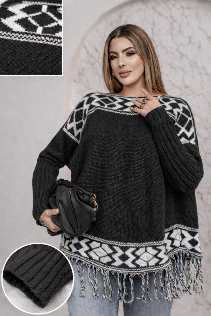 blusa poncho de tricô blusa poncho de tricô