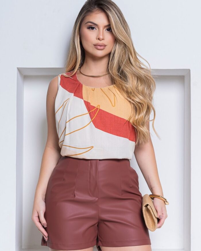 shorts em couro shorts em couro