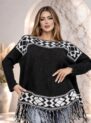 blusa poncho de tricô