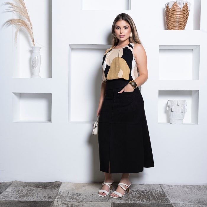 saia de suede saia de suede