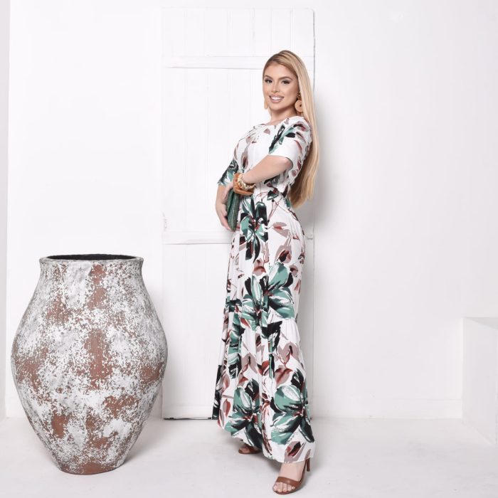 vestido longo feminino estampado preto e branco – sofisticação e versatilidade vestido longo feminino estampado preto e branco – sofisticação e versatilidade