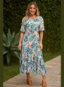 vestido floral azul bebe