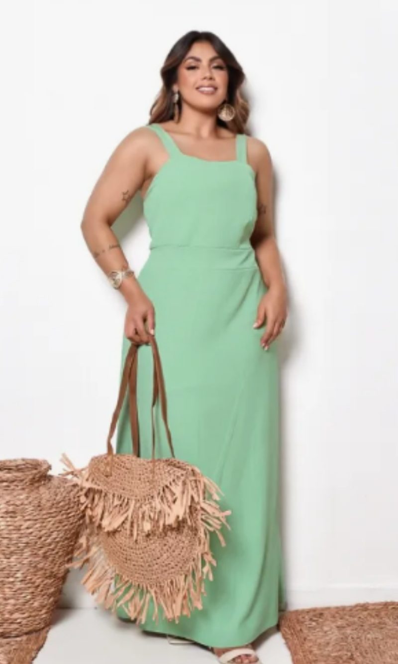 vestido longo plus