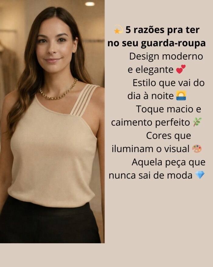 blusa feminina um ombro só com argola dourada – diversas cores blusa feminina um ombro só com argola dourada – diversas cores