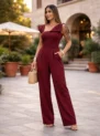 macacão pantalona estampado bege feminino – modelagem elegante e confortável