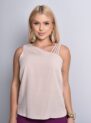 blusa feminina um ombro só com argola dourada – diversas cores