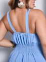 vestido longo plus azul