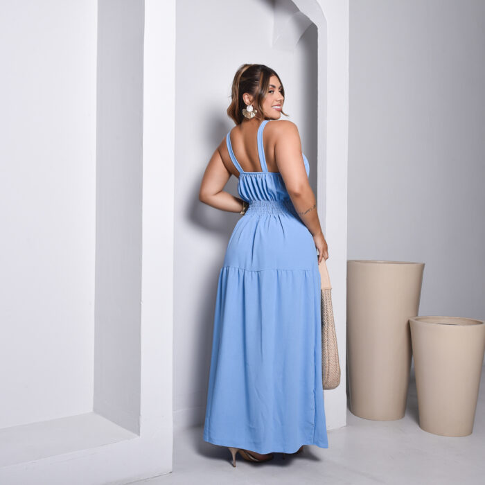 vestido longo plus azul vestido longo plus azul
