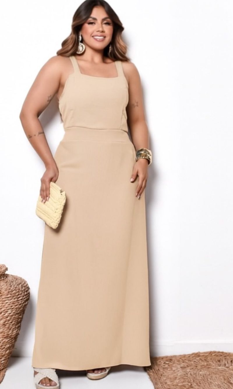 vestido longo plus