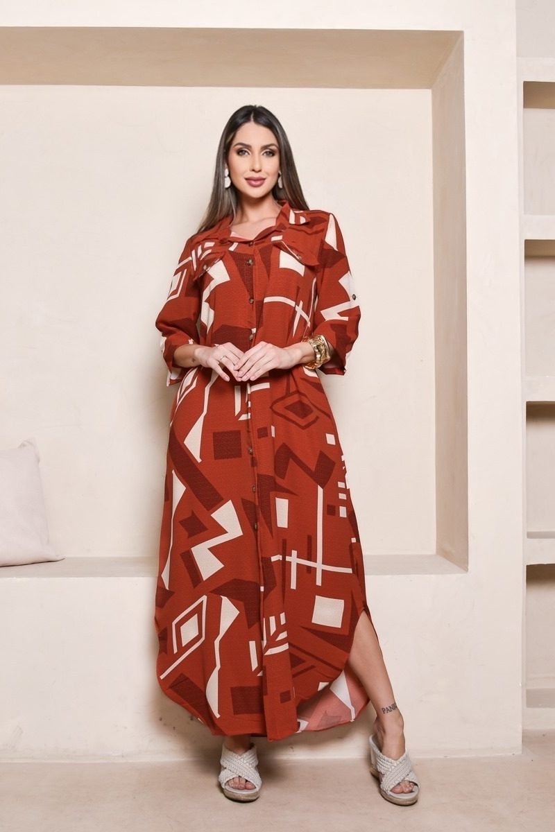 vestido estampado varias cores