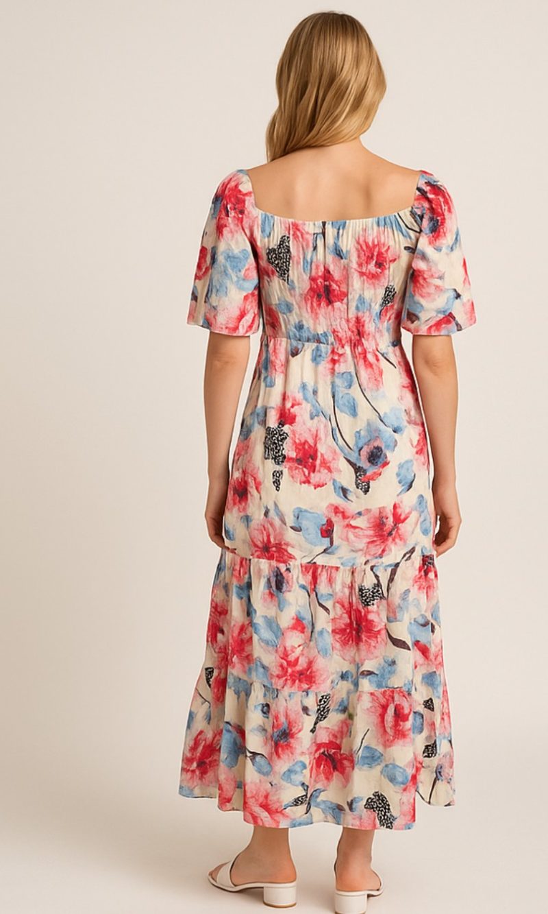 vestido longo com manga