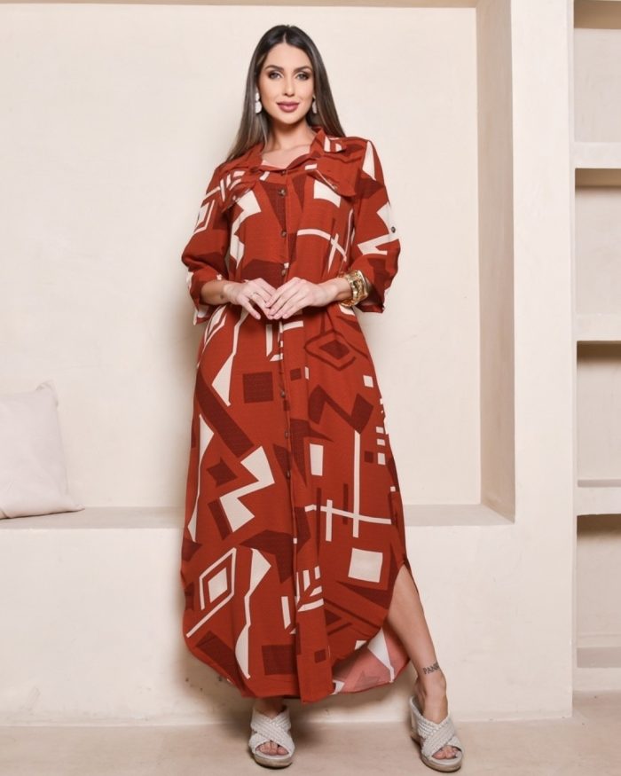 vestido estampado varias cores