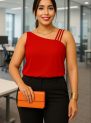blusa alça estilizada vermelha