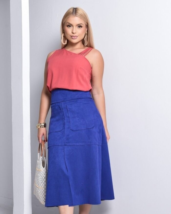 blusa alça estilizada terracota blusa alça estilizada terracota