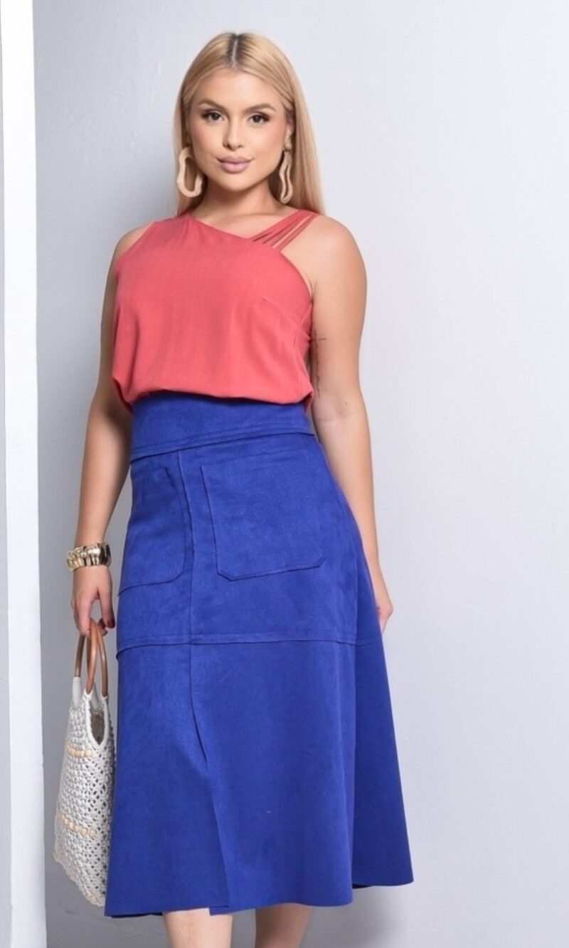 blusa alça estilizada terracota blusa alça estilizada terracota